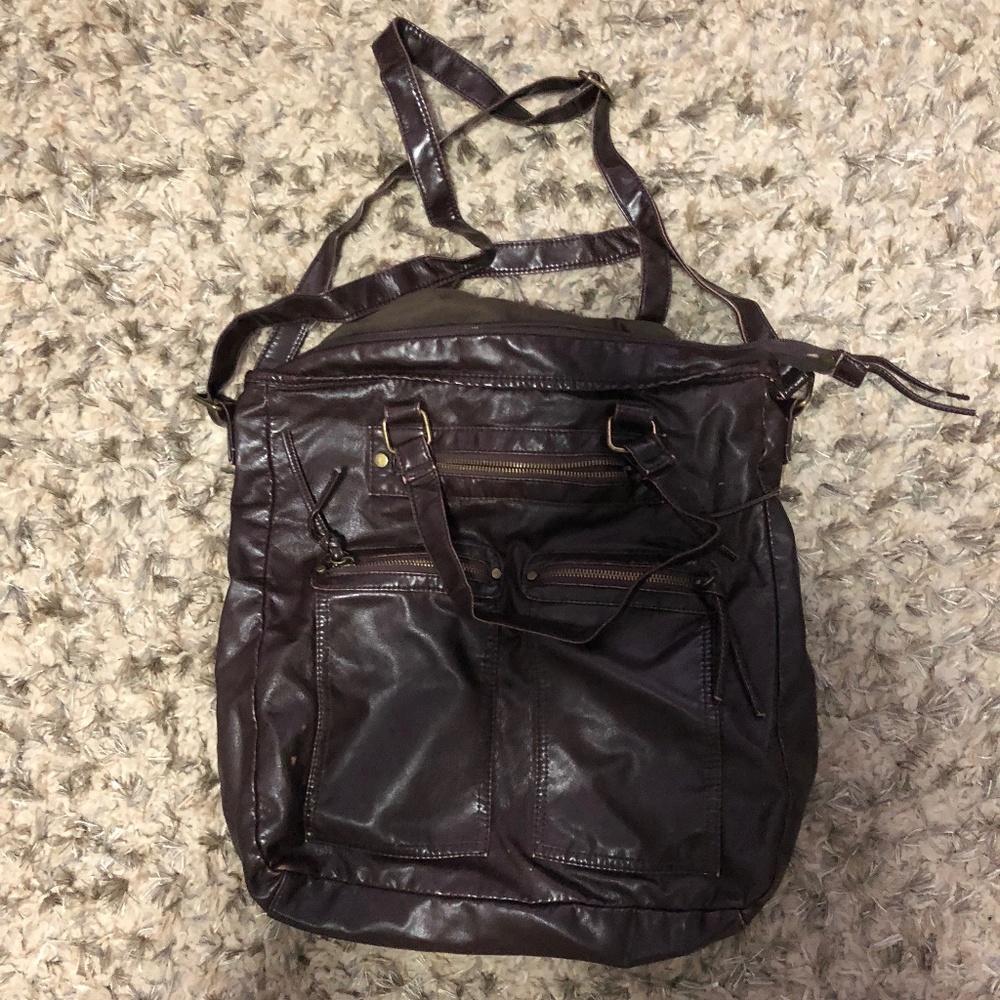 brown leather purse